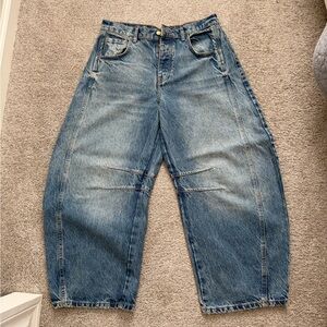 We The Free Women’s Relaxed Blue Denim barrel Jeans